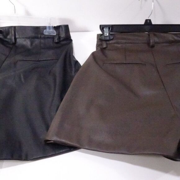 Nonchalant Label Shae Vegan Leather Shorts Brown Sz XS NWT 298 - Picture 14 of 14